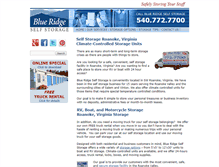 Tablet Screenshot of blueridgeselfstorage.com